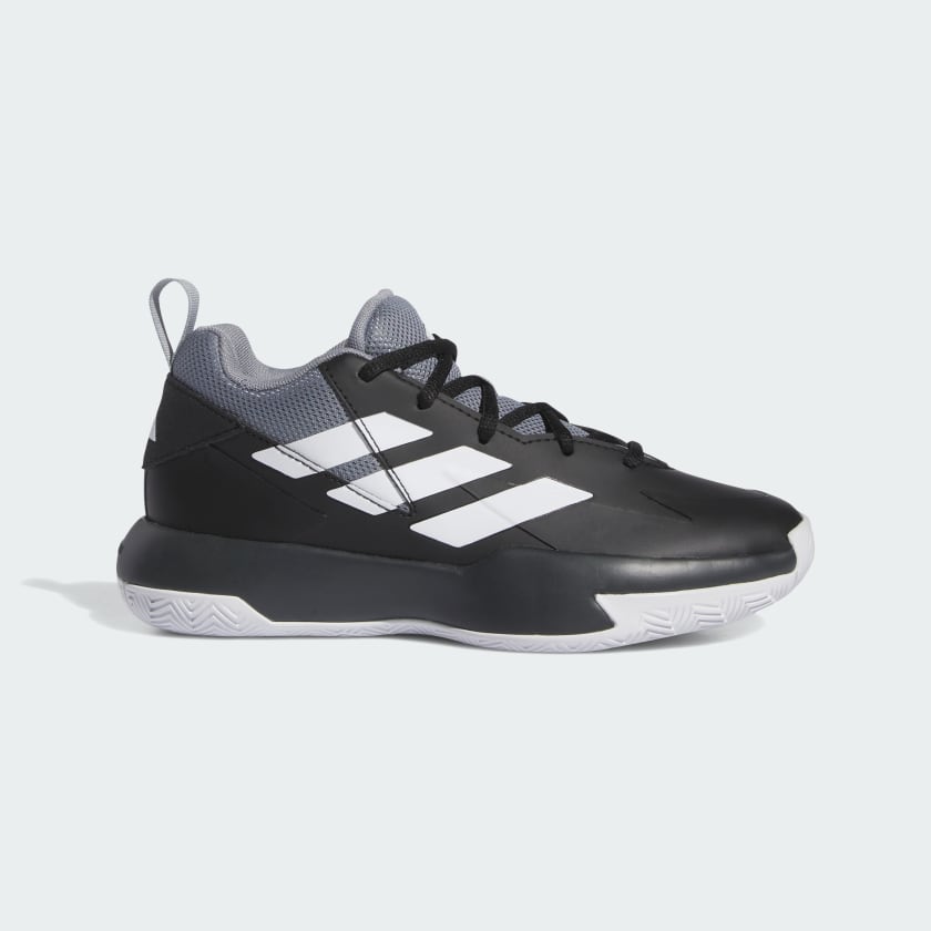 ADIDAS JUNIOR CROSS 'EM UP SELECT WIDE BLACK/GREY BASKETBALL SHOES