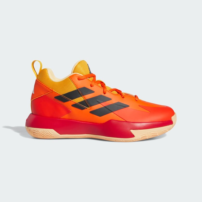 ADIDAS JUNIOR CROSS 'EM UP SELECT WIDE ORANGE/BLACK BASKETBALL SHOES