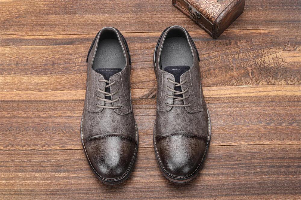 AL6603 Men's Casual Shoes: Comfortable Leather for a Formal Look