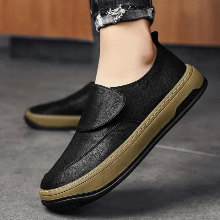 AMCS315 Men's Casual Shoes - Leather Loafer - Comfortable Sneakers