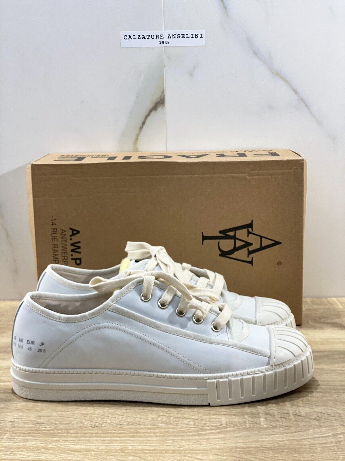 AWP Antwerp Sneaker uomo van dick pelle white casual sneaker 41