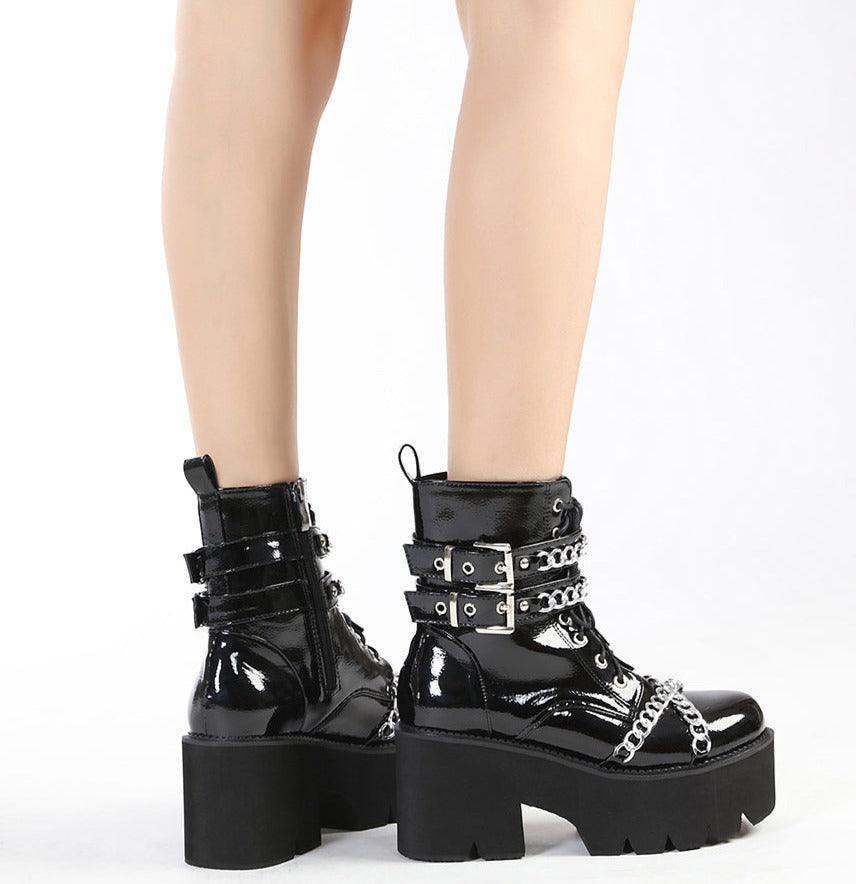 Chains-Buckles Gosh Boots