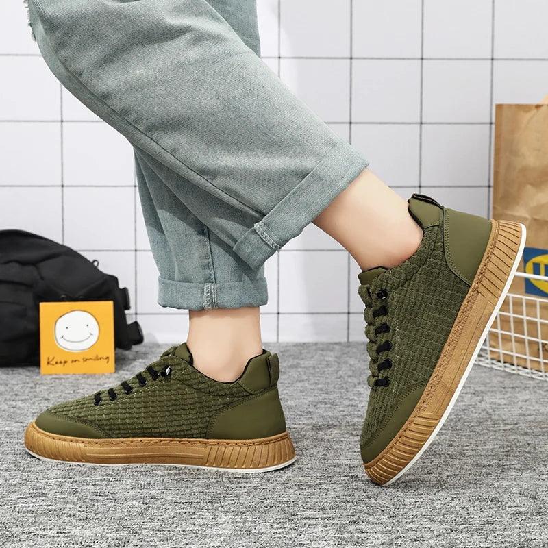 Comfortable Canvas Sneakers - OCS252 Men's Casual Shoes