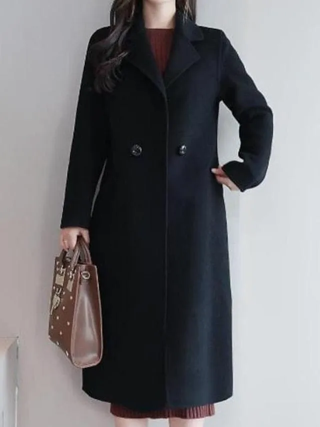 Elegant Women's Long Overcoat for Winter