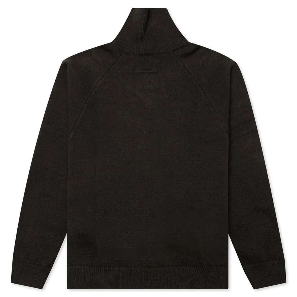 Knit Turtleneck - Off Black