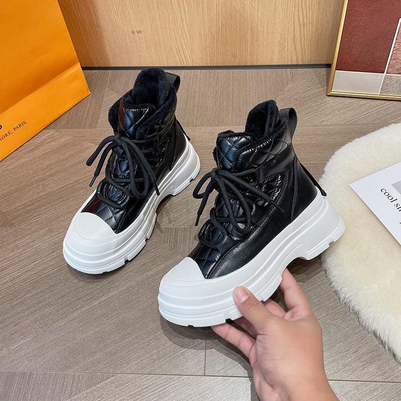 Platform Ankle Sneaker Boots