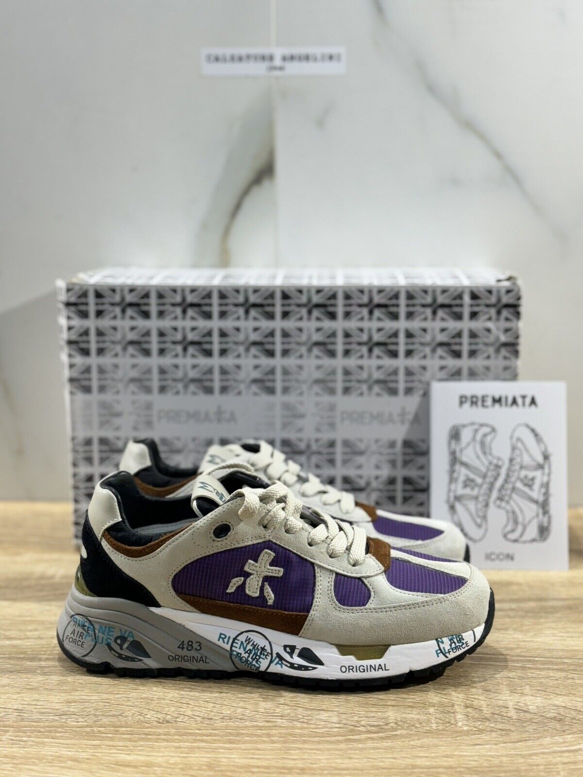 Premiata Mase Sneaker Donna Grey Purple Casual Sneaker Woman Premiata