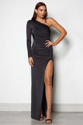 Tessa Dress - Charcoal Black