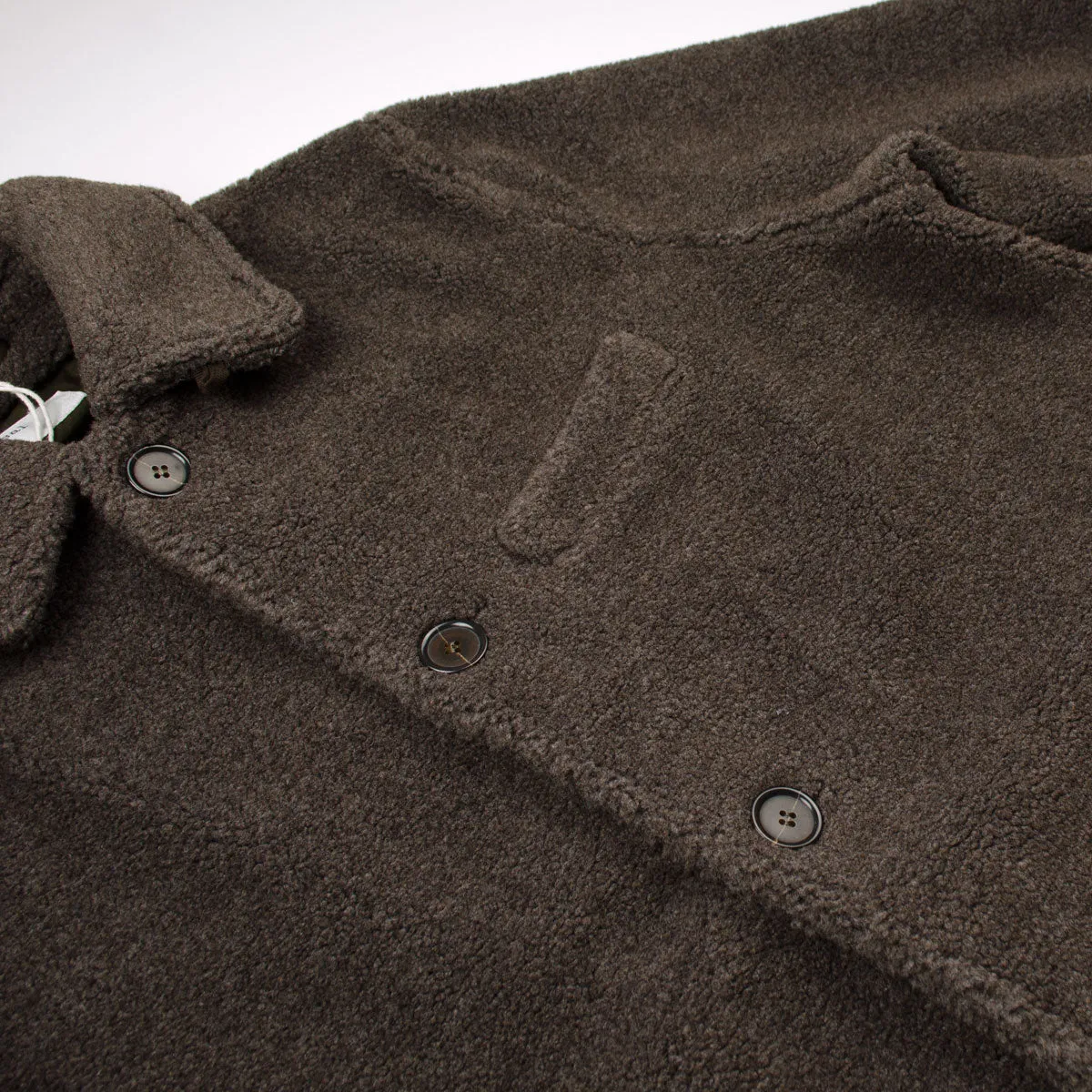 Universal Works - Short Overcoat Rocket Fleece - Brown