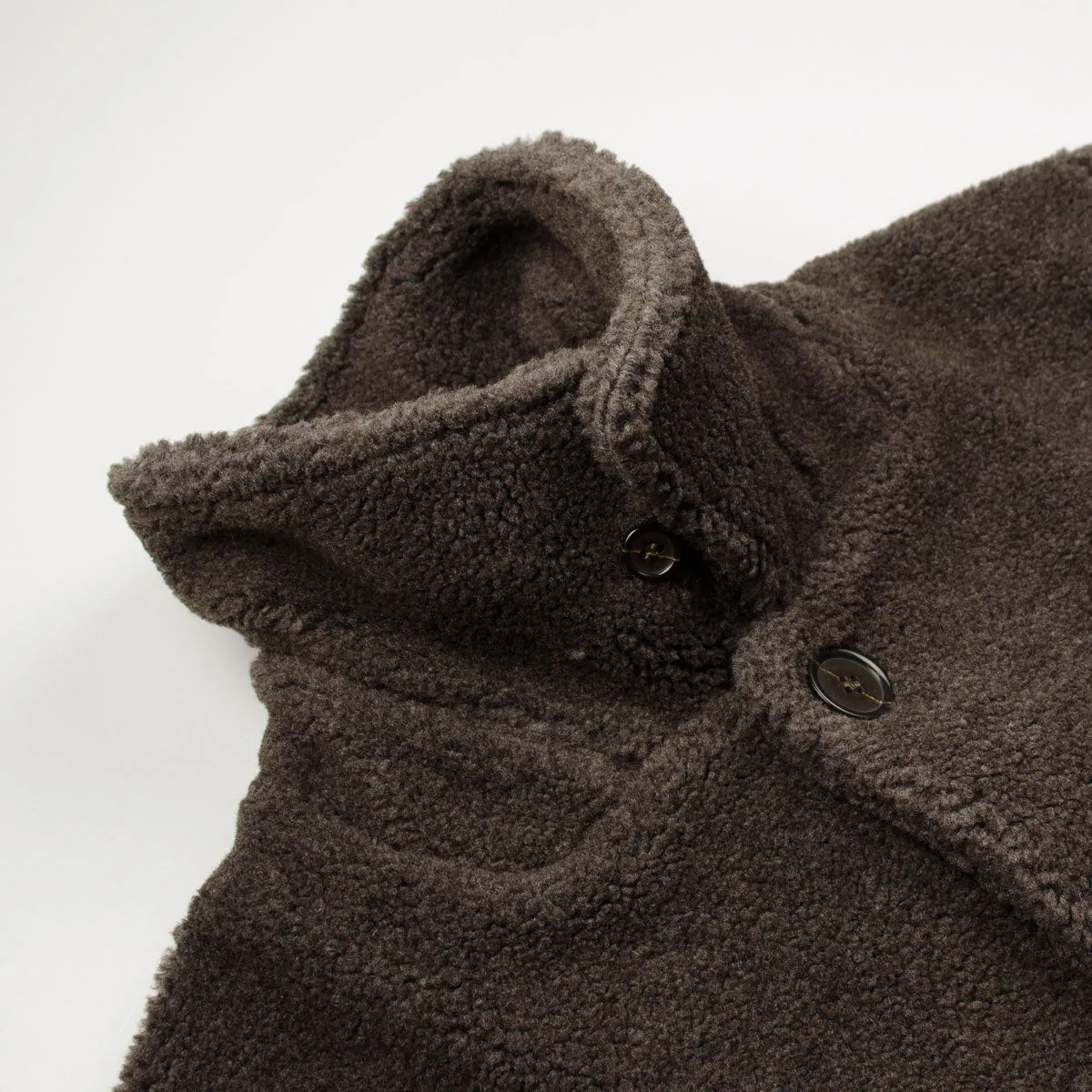 Universal Works - Short Overcoat Rocket Fleece - Brown