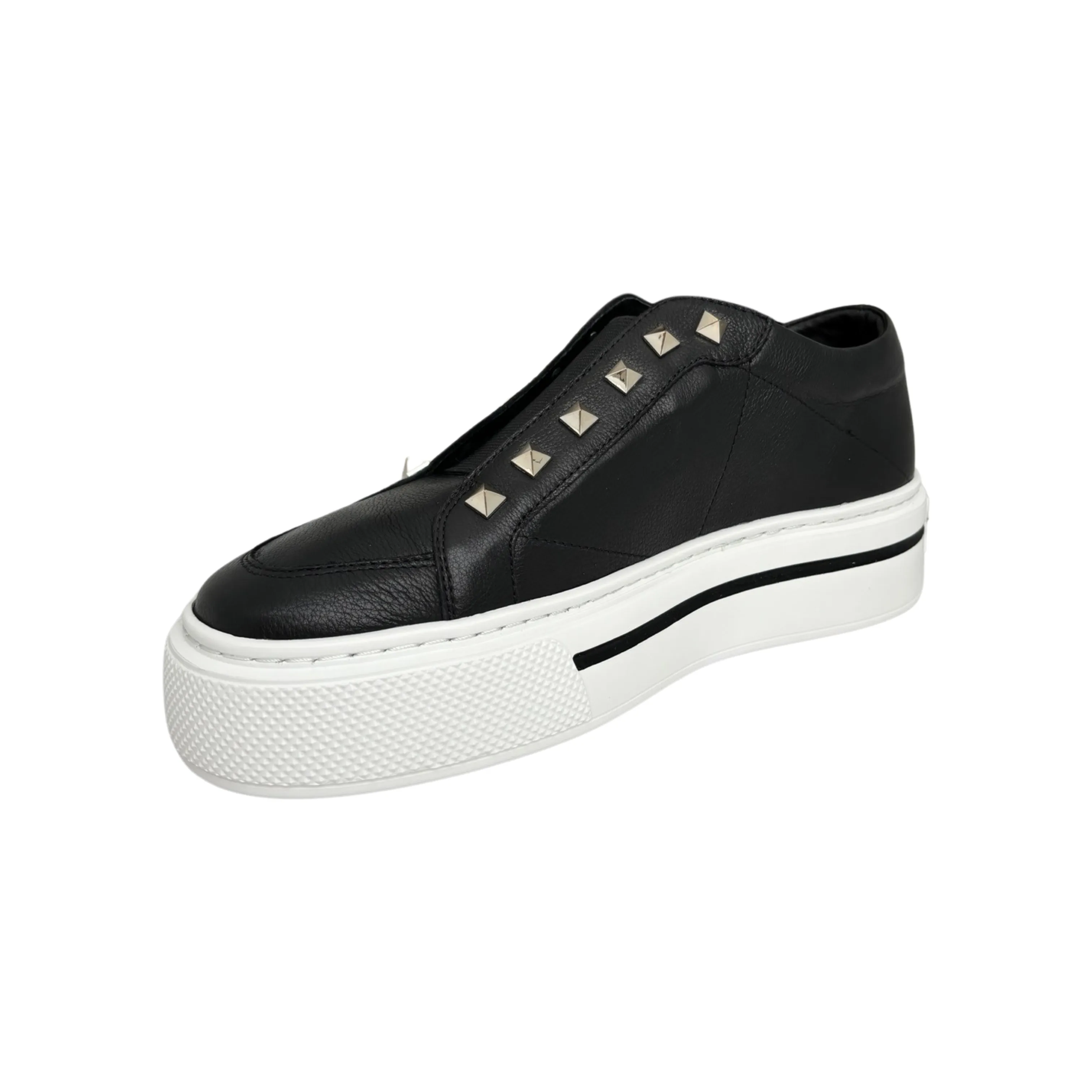 Vino Black/Metallic Stud Sneaker