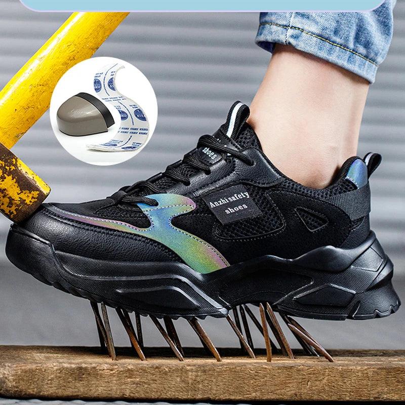 Women's Casual Shoes - LCS881 Breathable Safety Sneakers