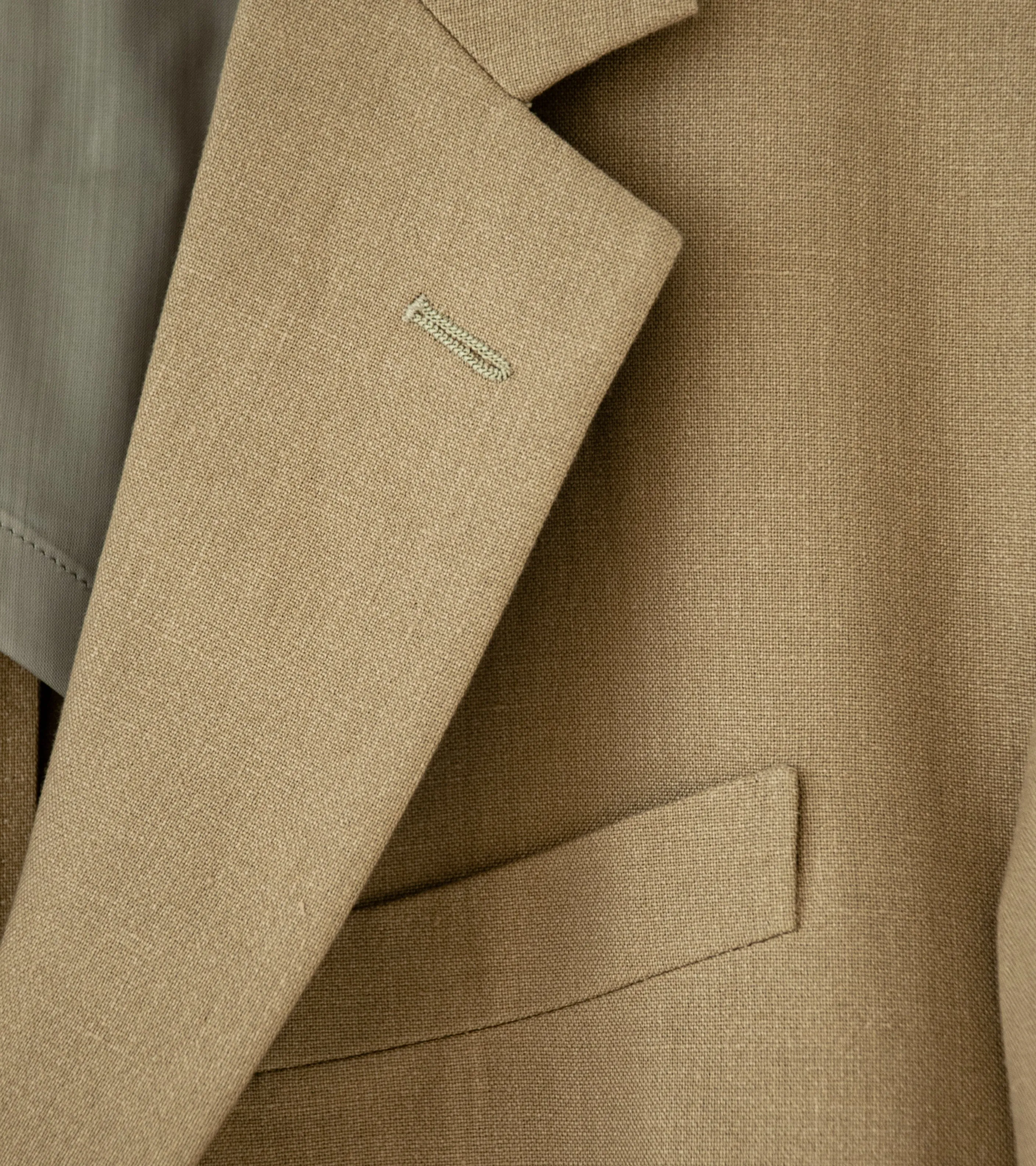 YLÈVE 'Hemp Organic Cotton Canvas Blazer' (Khaki)